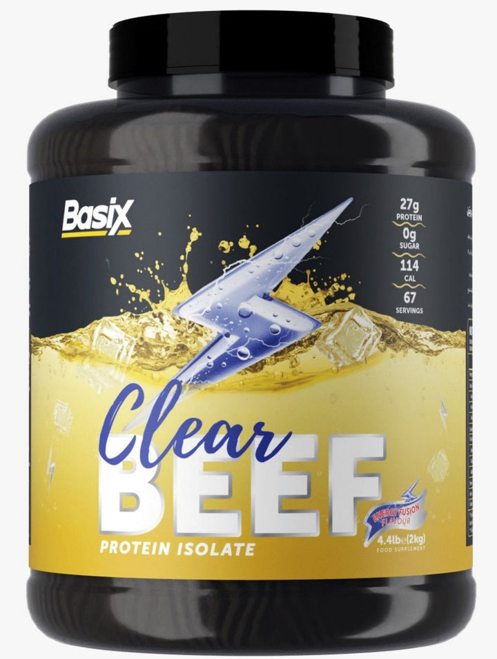 Basix Clear Beef Protein Isolate Energy Flavor - بيسيكس بيف ايزوليت نكهة الطاقة ريد بول