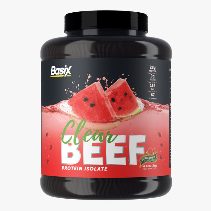 Basix Clear Beef Protein Isolate Watermelon Flavor - بيسيكس بيف ايزوليت نكهة البطيخ الحبحب